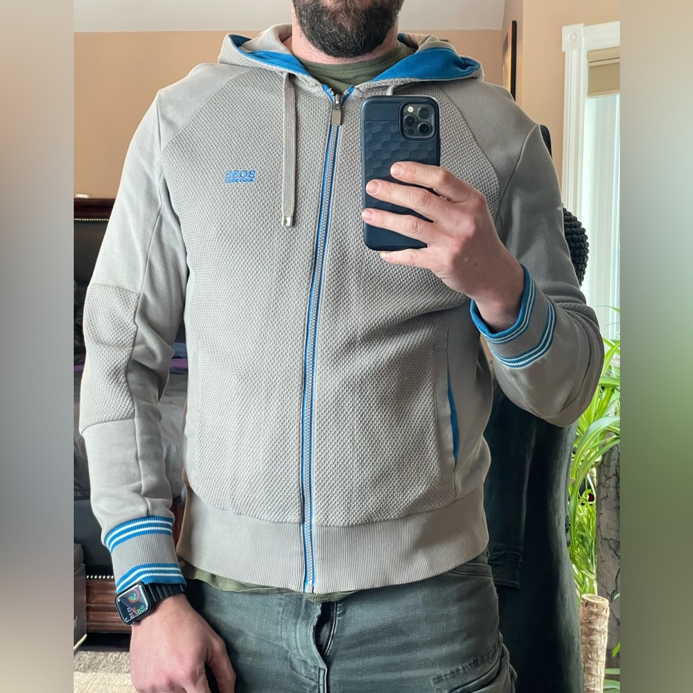 Hugo Boss Hooded Zip-up Sweater Size M